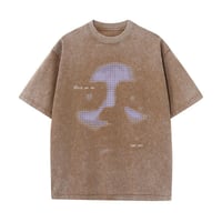 Image 2 of Oversized Washed Cotton T-Shirt – Artistic Horror Face Print Unisex Summer Streetwear Tee