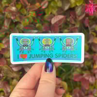 Image 1 of I Love Jumping Spiders Sticker