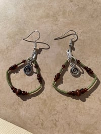 Image 2 of Beaded spiral earrings 