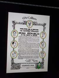 Image 1 of 1916 Proclamation Print with family name A3 size