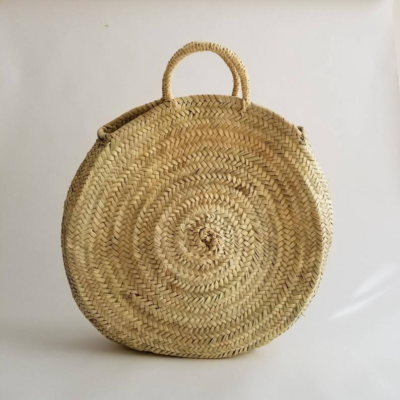 Cape Round Basket Bag in Yellow, B & Floss