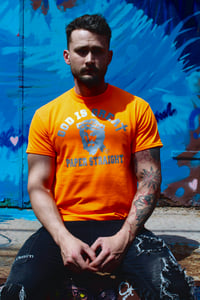 Image 3 of GIGP$ NEON ORANGE BIG FACE REFLECTIVE TEE