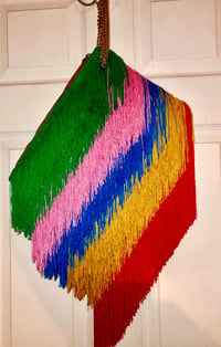Image 1 of Large Multi- Color Fringe Bag/Purse (7-14 Business Days for processing/does not include weekends)