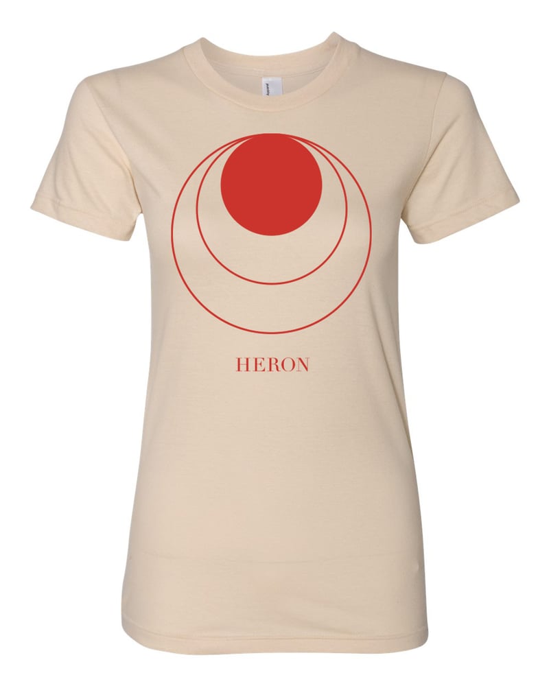 Image of HERON - Womens T-Shirt (Creme) - Sun Release Circles