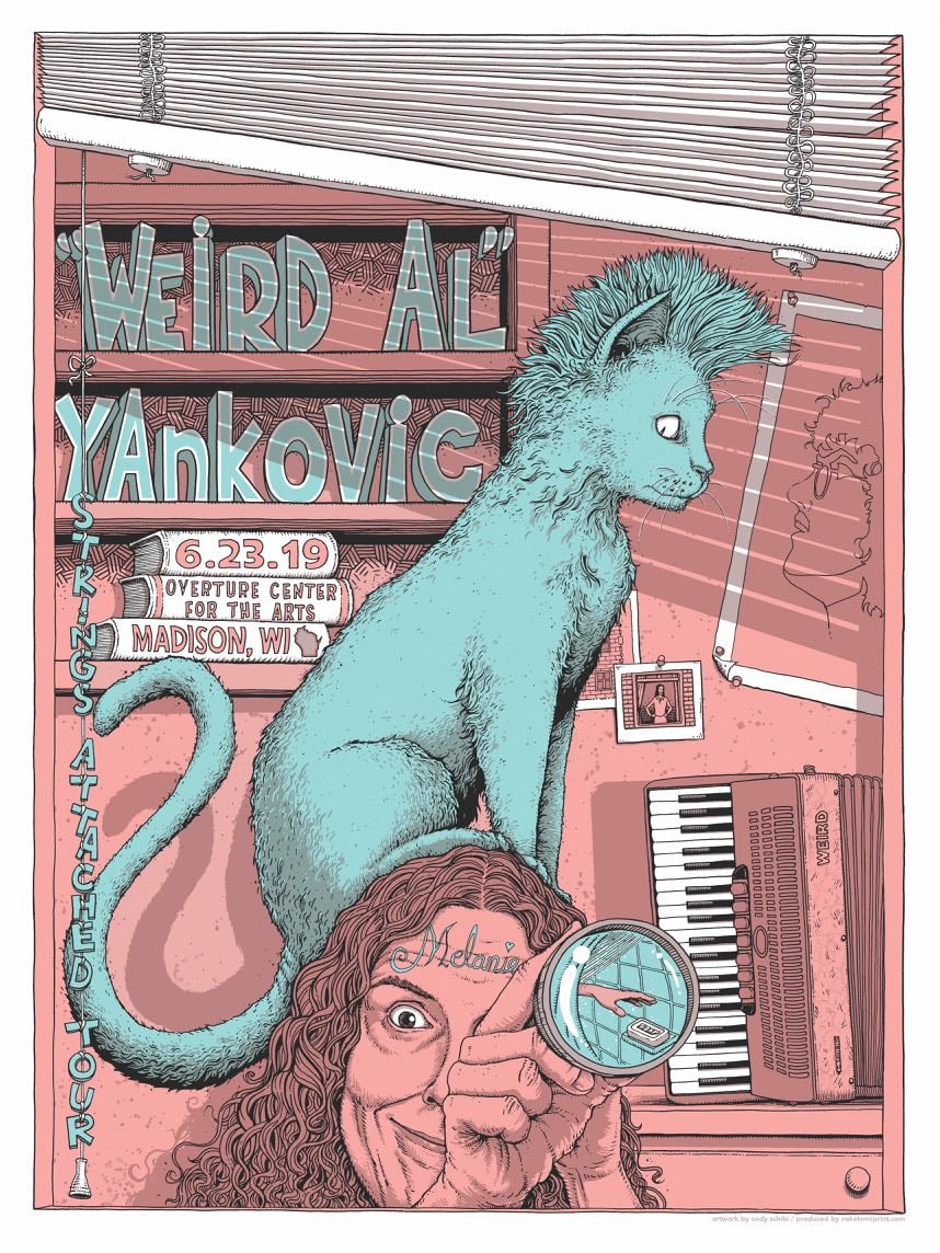 "Weird Al" Yankovic STRINGS ATTACHED limited screen print