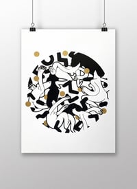 Image 1 of Black and Gold Screenprint