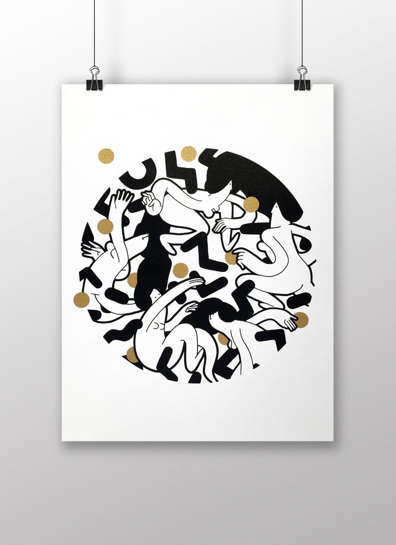 Image of Black and Gold Screenprint