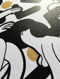 Image 2 of Black and Gold Screenprint