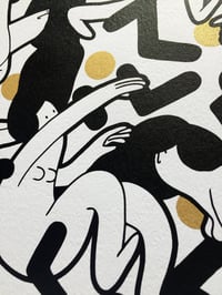 Image 3 of Black and Gold Screenprint