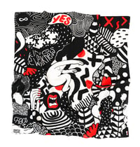 Image 1 of Black and Red Scarf