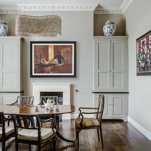 Image of Large 20thC Painting, 'The Housekeepers,' Mary Beresford Williams