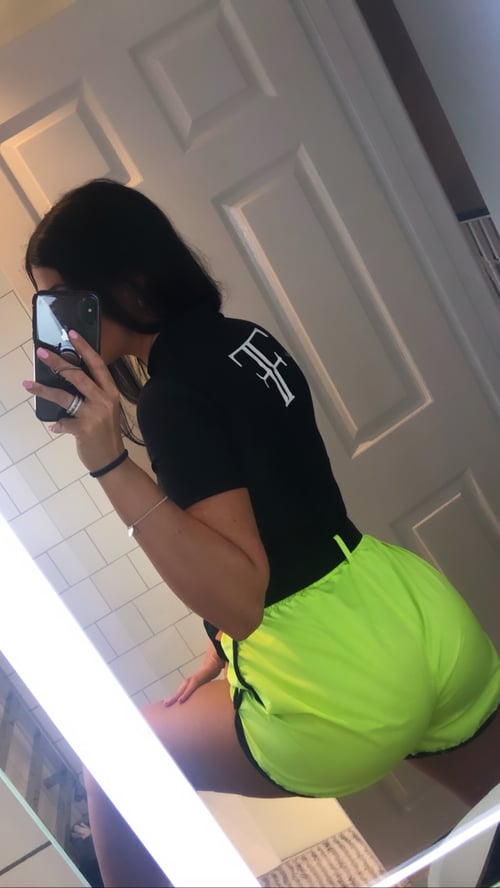 Image of NEON LIME SHELL SHORTS 