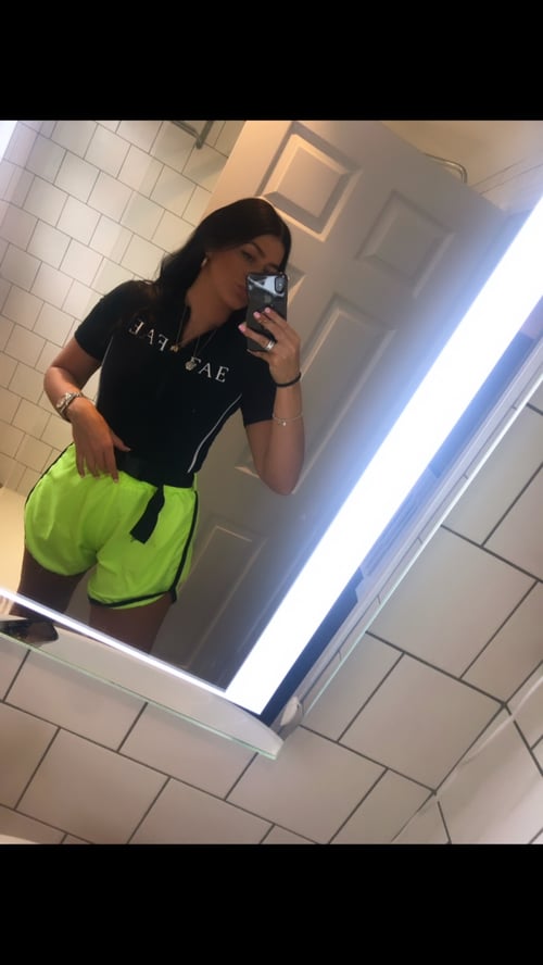 Image of NEON LIME SHELL SHORTS 