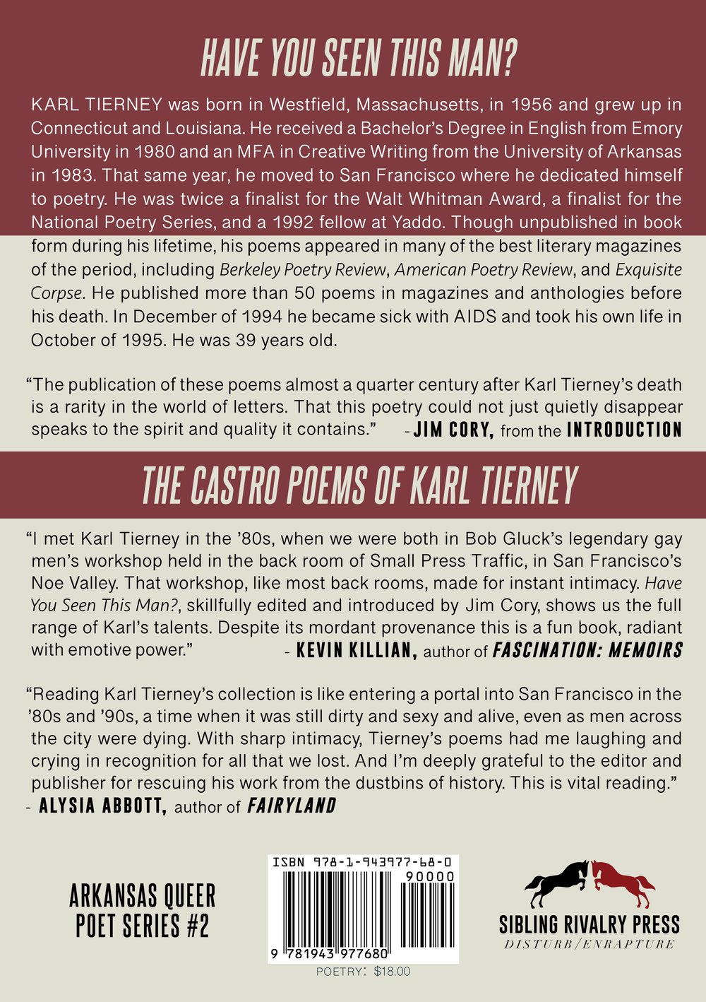 Have You Seen This Man? The Castro Poems of Karl Tierney