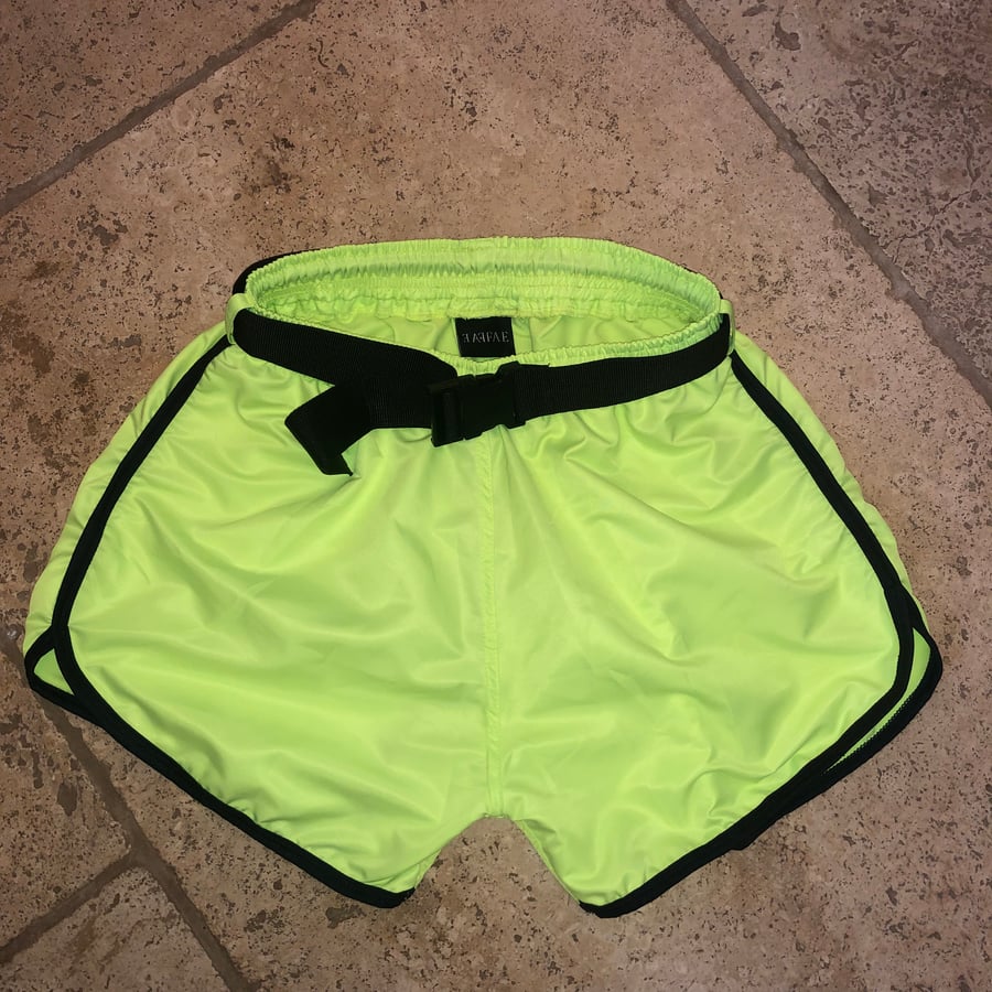 Image of NEON LIME SHELL SHORTS 