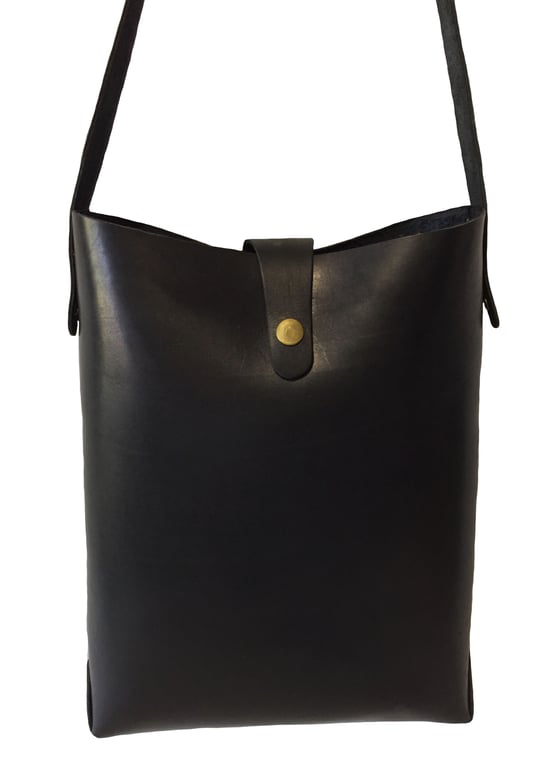 Image of Black Leather Tote