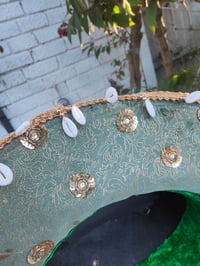 Image 4 of Dolly cowboy hat - recycled sari fabric Gold & Silver