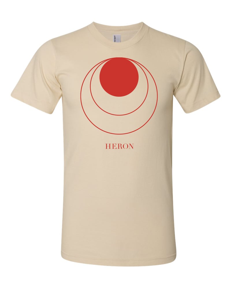 Image of HERON - Men’s T-shirt (Creme) - Sun Release Circles