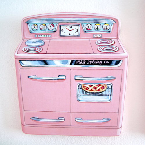 Image of Pink Vintage Stove & Fridge plaques (your choice) 