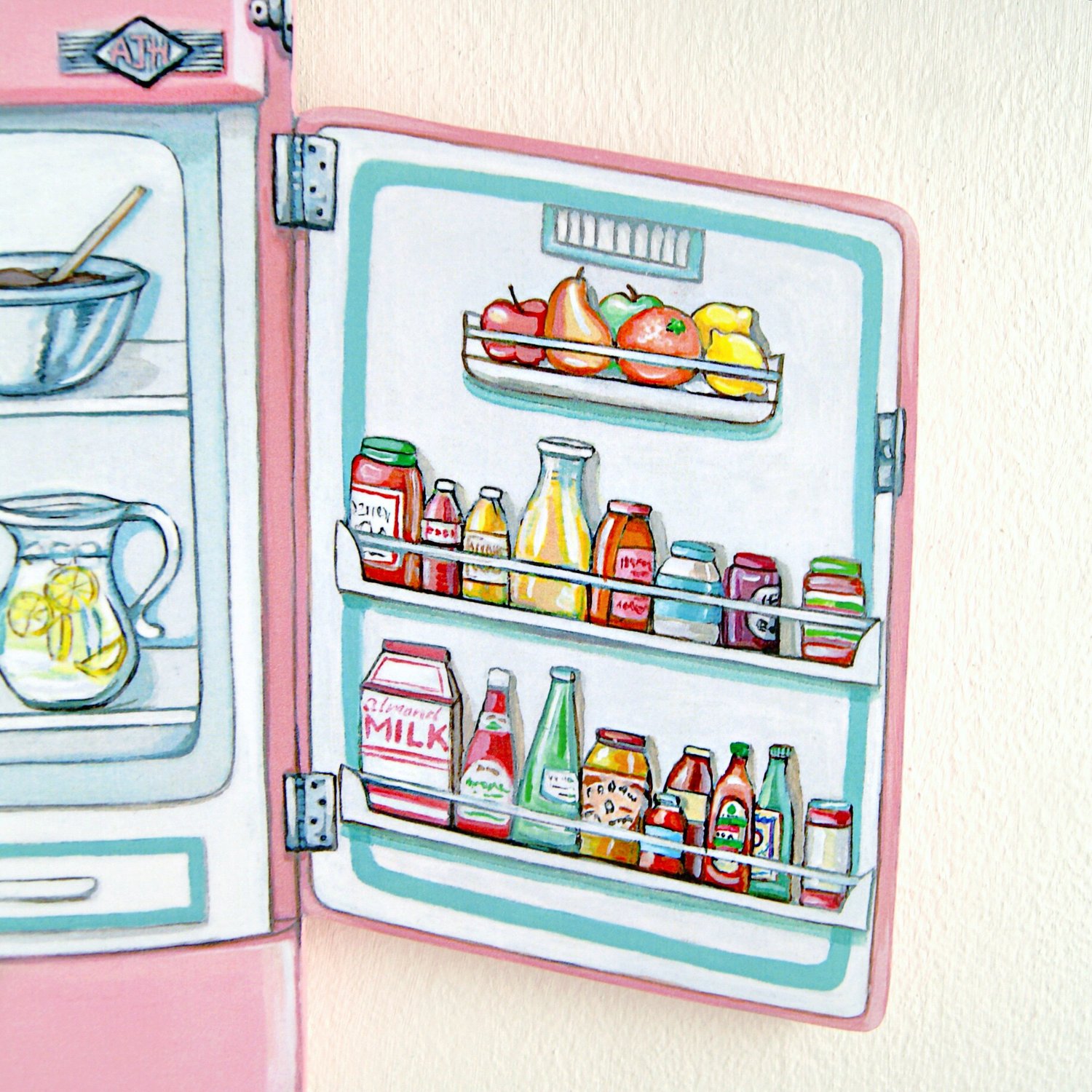 Image of Pink Vintage Stove & Fridge plaques (your choice) 