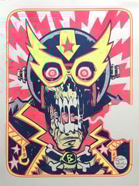 Image 2 of ELECTRIC PSYCHO SKULL Risograph Print