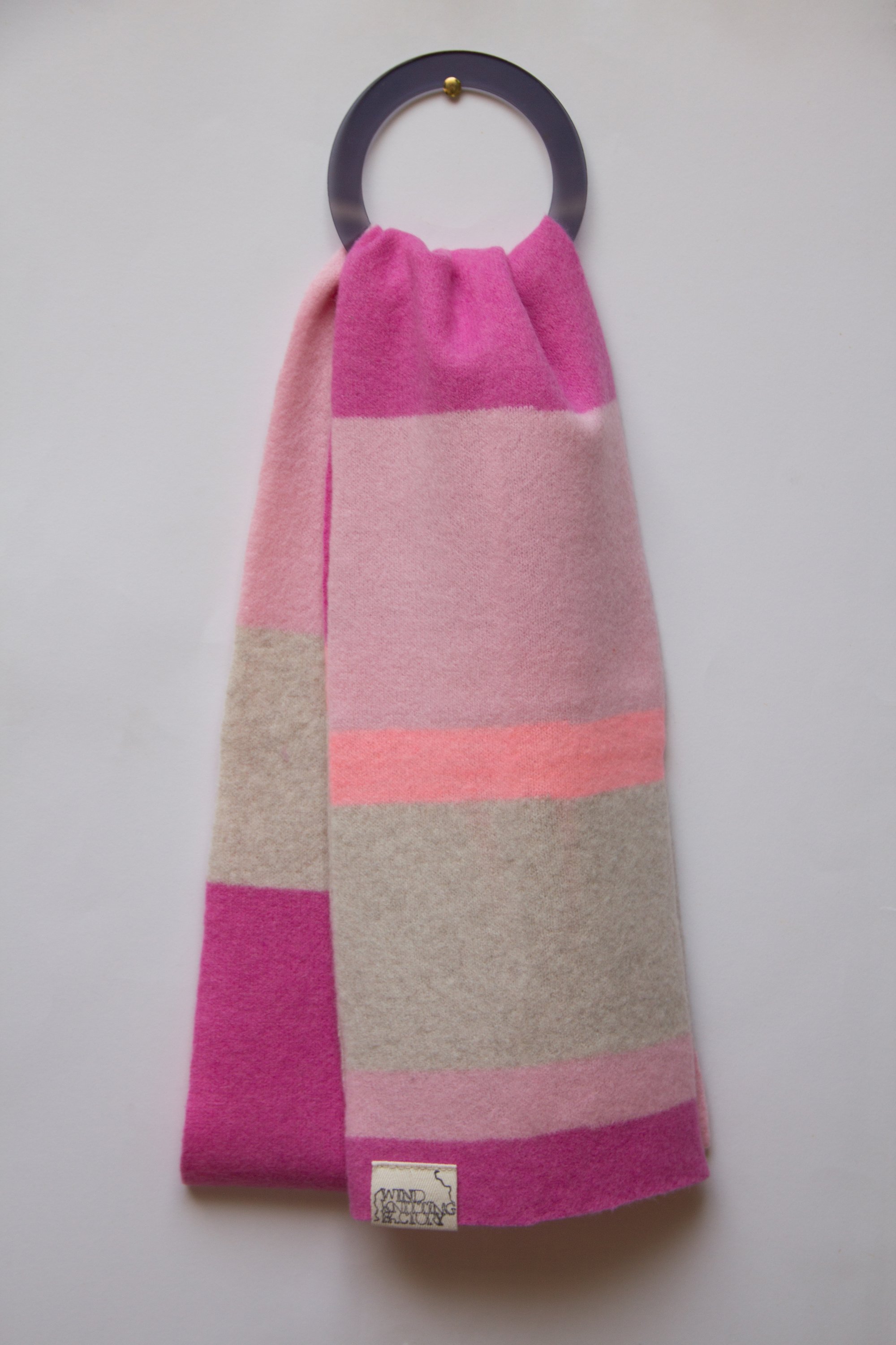 Image of Wind Knitted Scarf pinks/linen