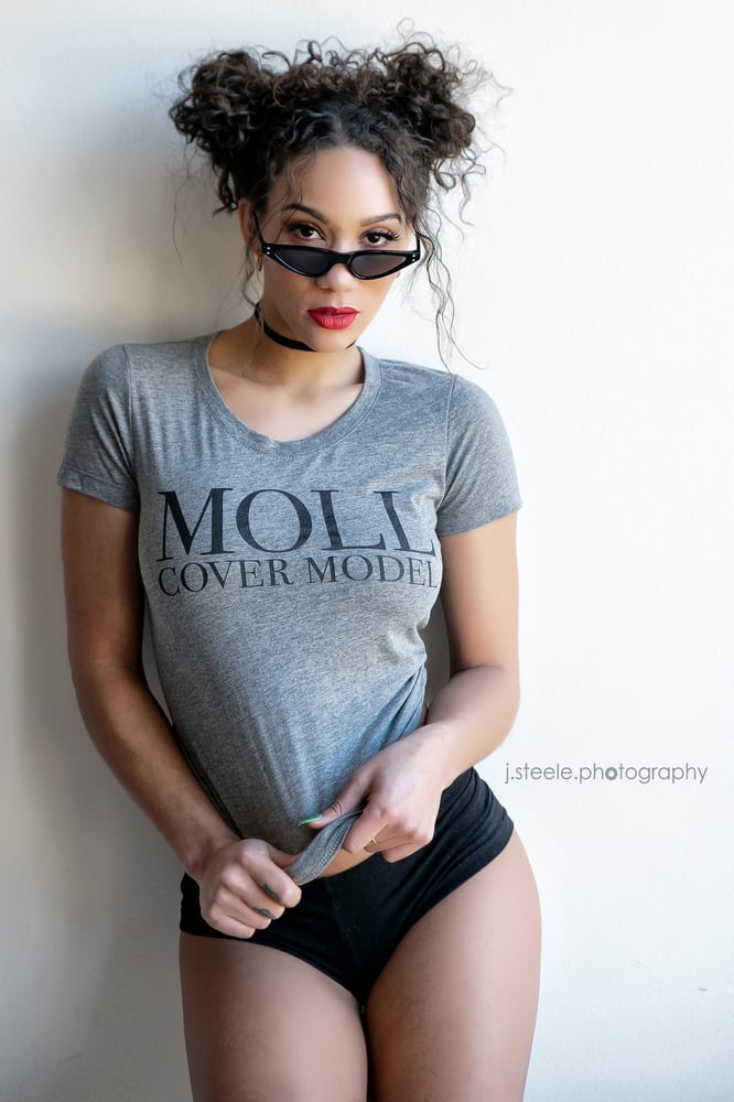 Image of MOLL Magazine Cover Model T-Shirt Heather Grey