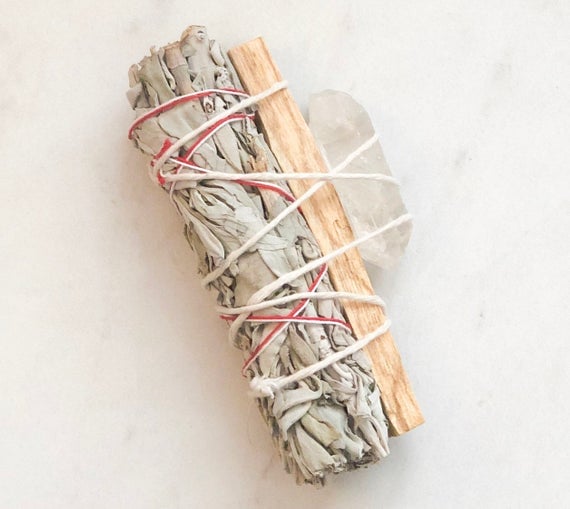 Image of Signature Fresh Start Sage Bundle + Quartz Crystal