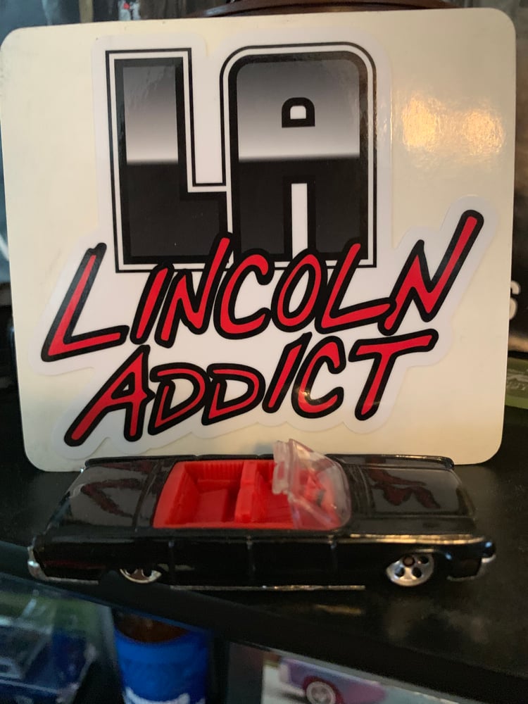Image of Lincoln Addict (Black & Red) Sticker