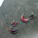 Shimmer Moon Star Earrings 