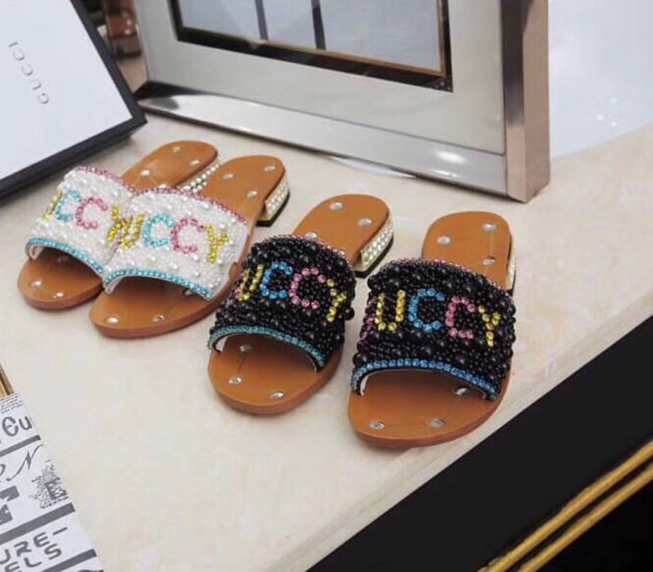 Bling Gucci Slides