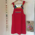 Red Corduroy Pinafore Dress Image 2