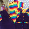 Purple Rainbow Button Up Dress