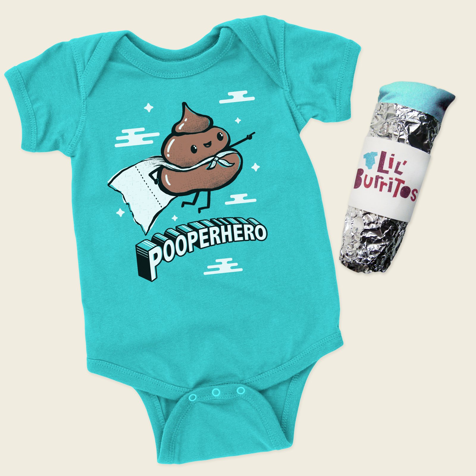 Pooperhero Toddler Tee Baby Bodysuit Lil Burritos