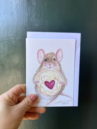 Image 3 of 5 pack of cute mice greeting cards 
