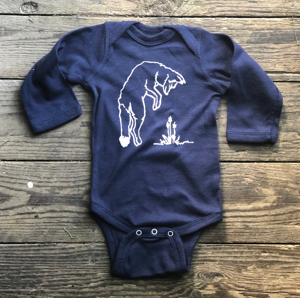 Image of Jumping Fox long sleeve Onesie - Little Owlet Collection 