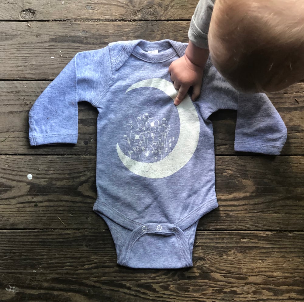 Image of Poppy Moon long sleeve onesie - Little Owlet Collection 