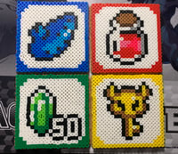 Perler Zelda coasters set