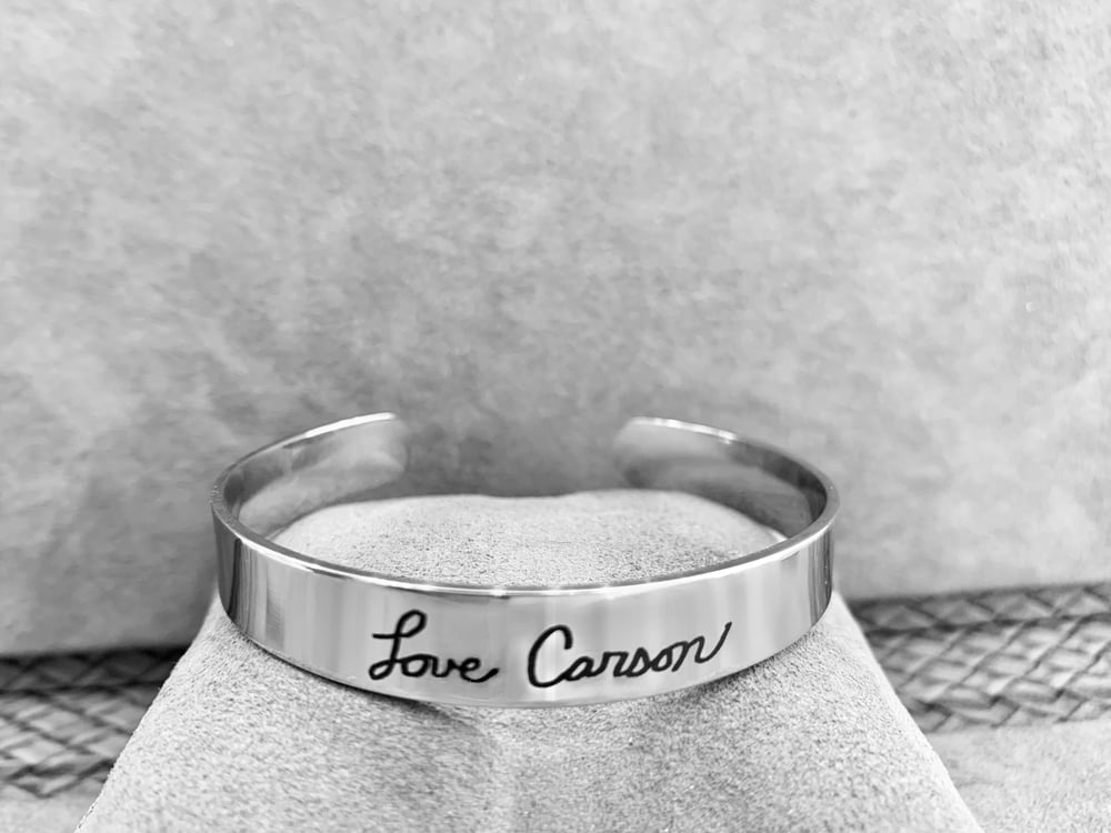 Image of Limited Edition Custom Engraved Stainless Steel Cuff Bracelet