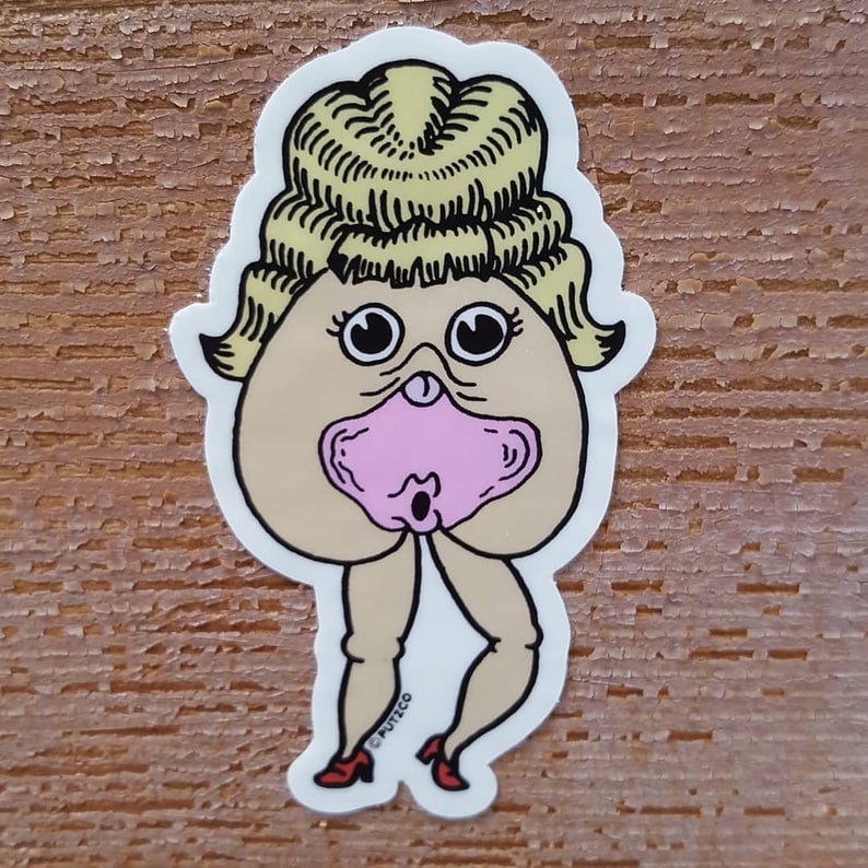 Image of Mini Vagina Art Sticker "Dolly" by PUTZCO