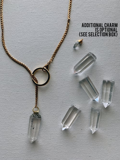 Image of DROP TOP • Convertible Lariat Necklace | Clear Quartz