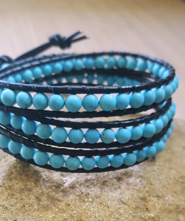 Magnesite Triple Wrap Bracelet Image 3