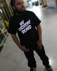 MY BIRTHDAY BEARD black tee