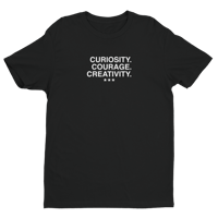 Curiosity Courage Creativity Black T-shirt