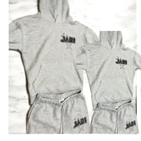 Grey small logo rhinestone set