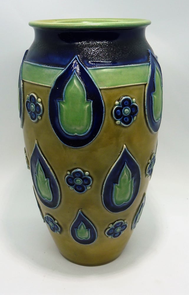 Image of Royal Doulton Vase with stylised tulip flower motifs