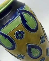 Image 3 of Royal Doulton Vase with stylised tulip flower motifs