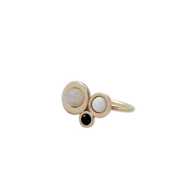 Image of Nebula Ring with Rainbow Moonstone