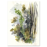 Image 1 of Original Painting - "Plante grimpante" - 20,5x25,5 cm