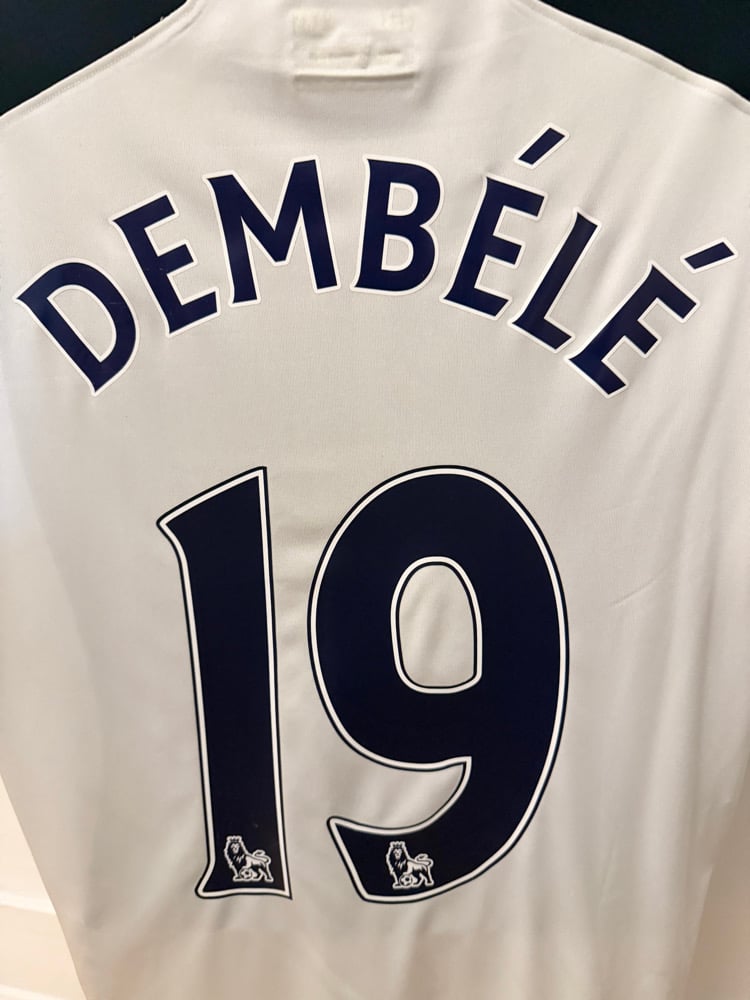 Image of Tottenham Hotspur “DEMBÉLÉ 19” 2016/17 Home Shirt + PL patches  (L)